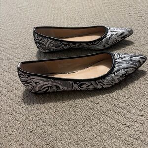 Elegant Black and Silver Women's Flats